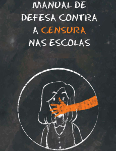 Capa da primeira edição do Manual de defesa contra a censura nas escolas, lançada em 2018